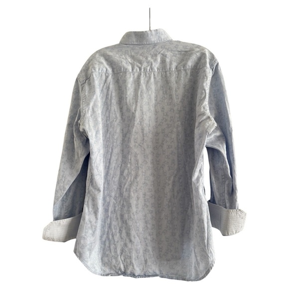 ROBERT GRAHAM Men’s Blue Buddha Jacquard Long Sleeve Button Up Shirt-Size Large - Picture 2 of 12